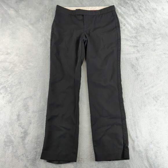 Banana Republic Pants Womens 8 Black Ryan Fit Wool Blend Flare Office Wear Dress - Picture 1 of 12